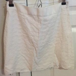 White eyelet JCrew skirt